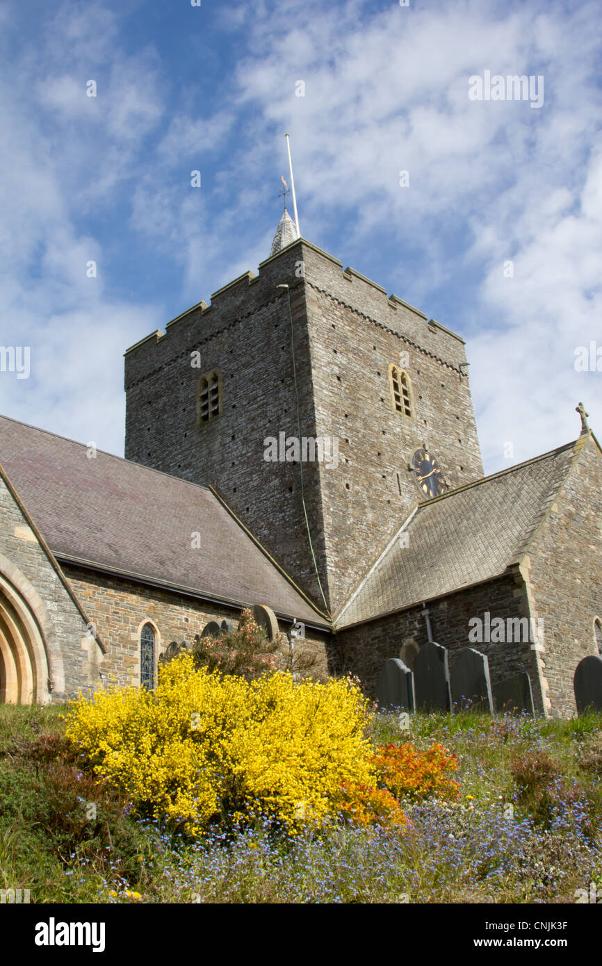 The historic Llanbadarn Fawr Church, near Aberystwyth in mid Wales