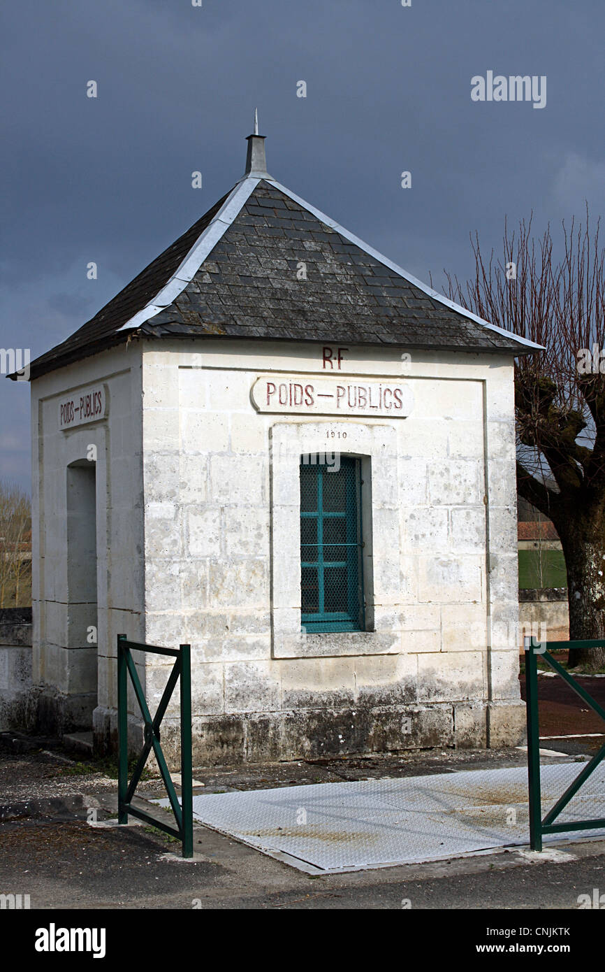 Public weighbridge, La ChapelleGrésignac, France Stock Photo Alamy