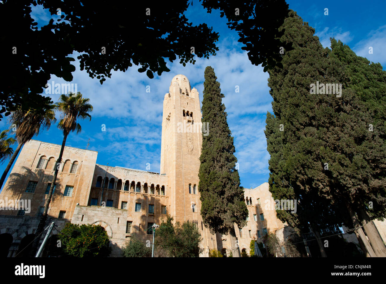 Middle Eastern Israel Jerusalem hotels YMCA exterior designed by Arthur