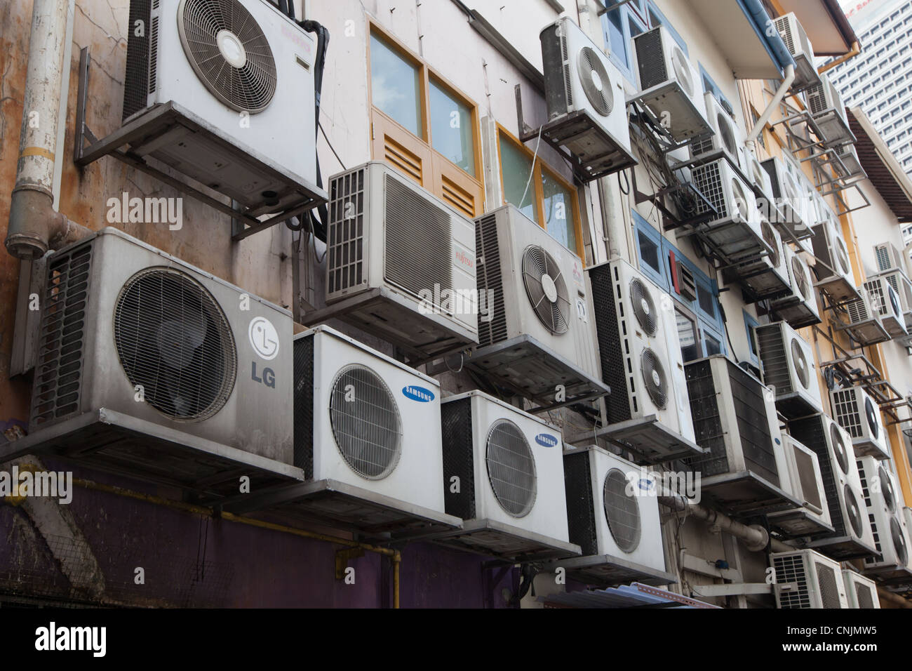 Air Conditioning Units Stock Photo