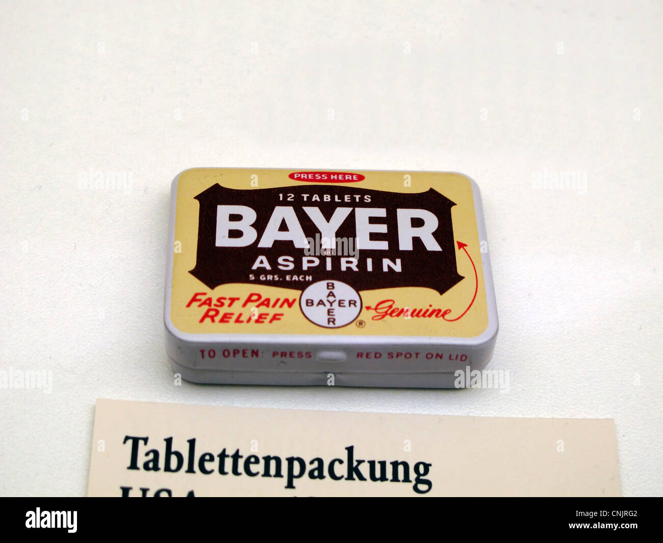 Nostalgic Bayer Aspirin Germany Munich German Museum Deutsches museum Stock Photo