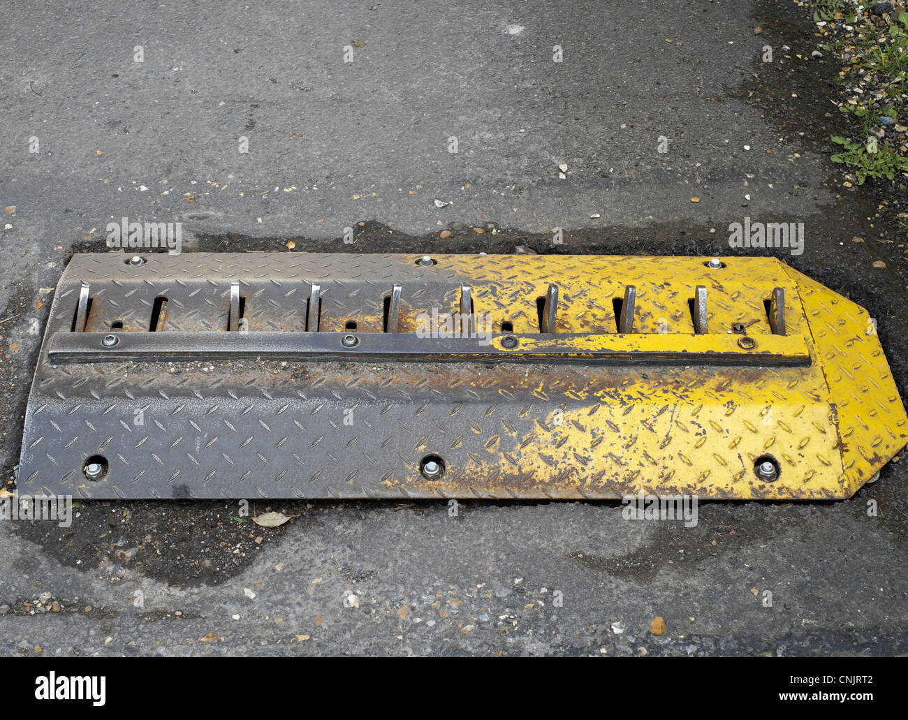 direction restrictions. A device designed to restrict the direction that motor vehicles can travel Stock Photo