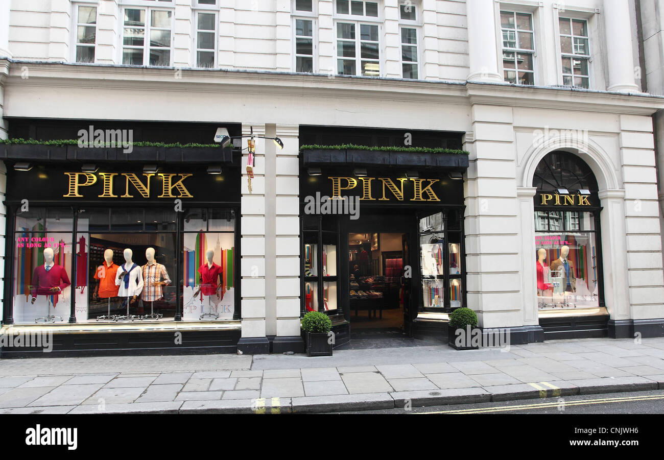 Pinks in Jermyn Street London Stock Photo