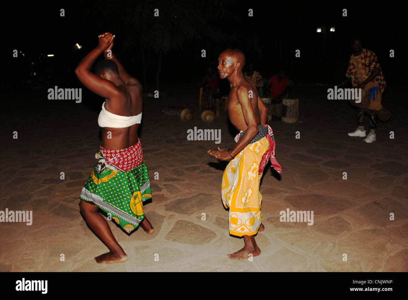 Dancers and musicians, Mto Wa Mbu, Manyara, Tanzania Stock Photo