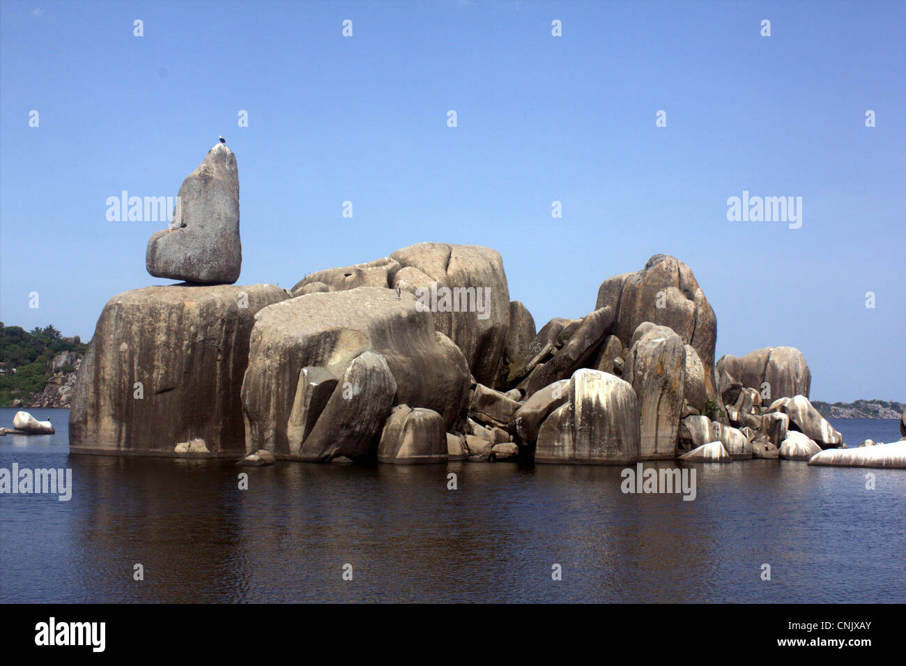 Bismarck rock in Victoria lake at Mwanza, Tanzania Stock Photo - Alamy