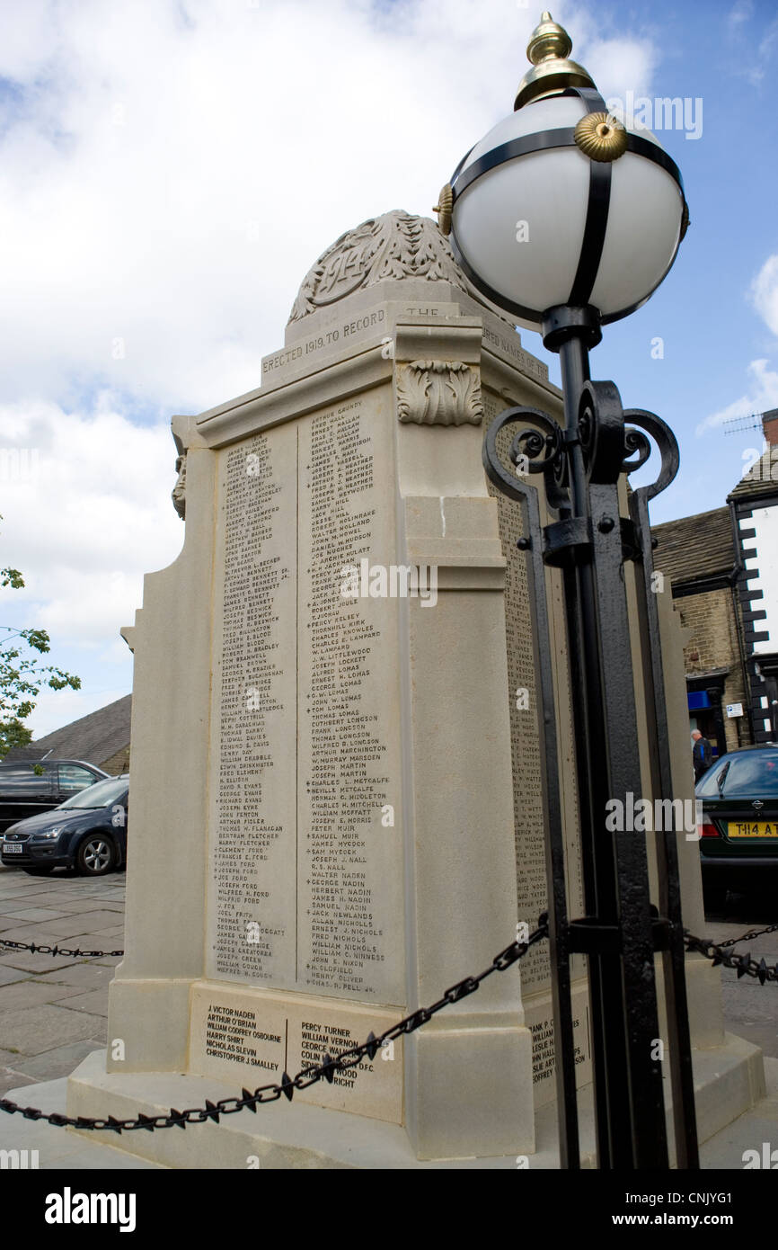 War memorial in Chapel en le Frith Derbyshire Stock Photo
