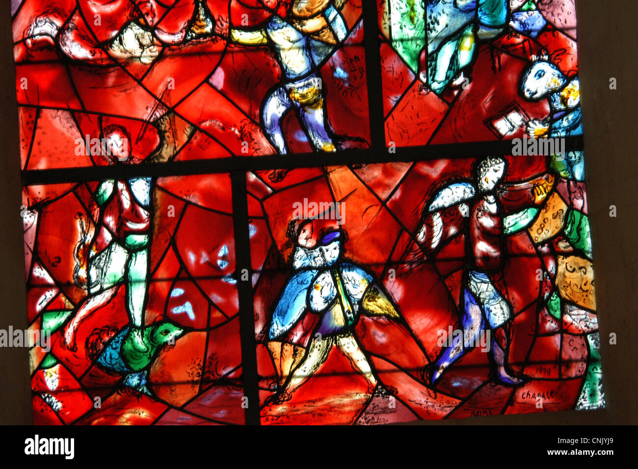 Stained glass window designed by Marc Chagall (1978) in the Chichester