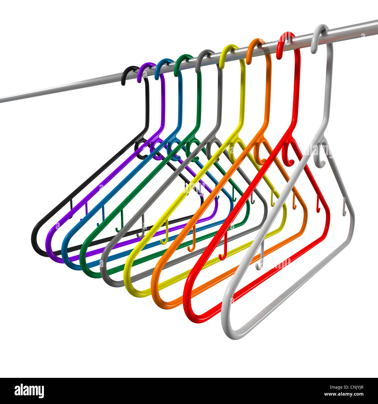 Multi Colored Plastic Clothes Hangers High Resolution Stock Photography And Images Alamy