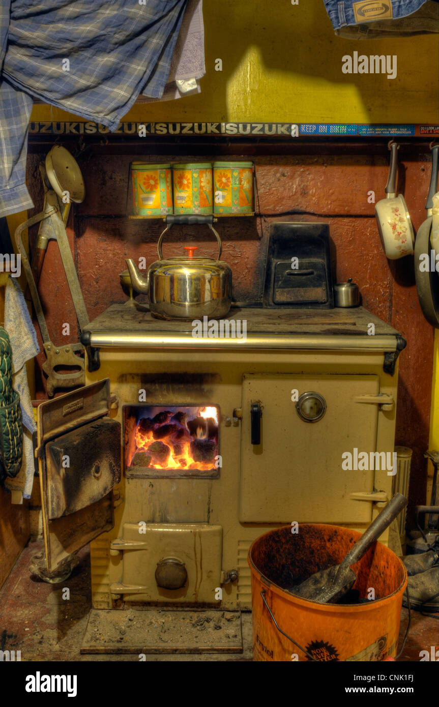 Old Rayburn in Shetland croft house Stock Photo - Alamy