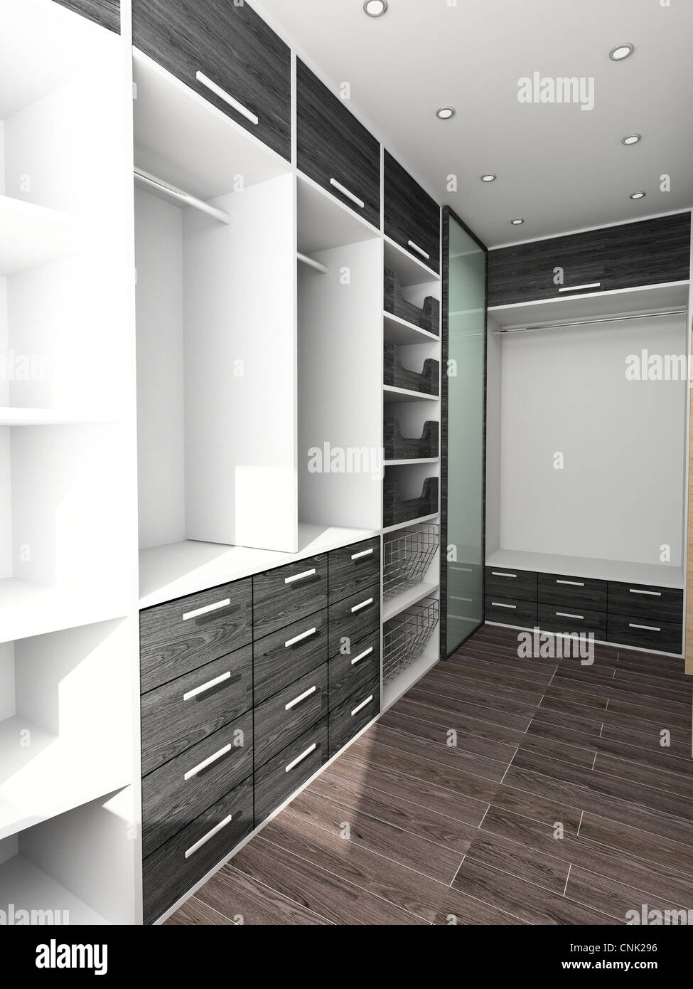 Big Comfortable Closet Modern Design Home Interior Stock