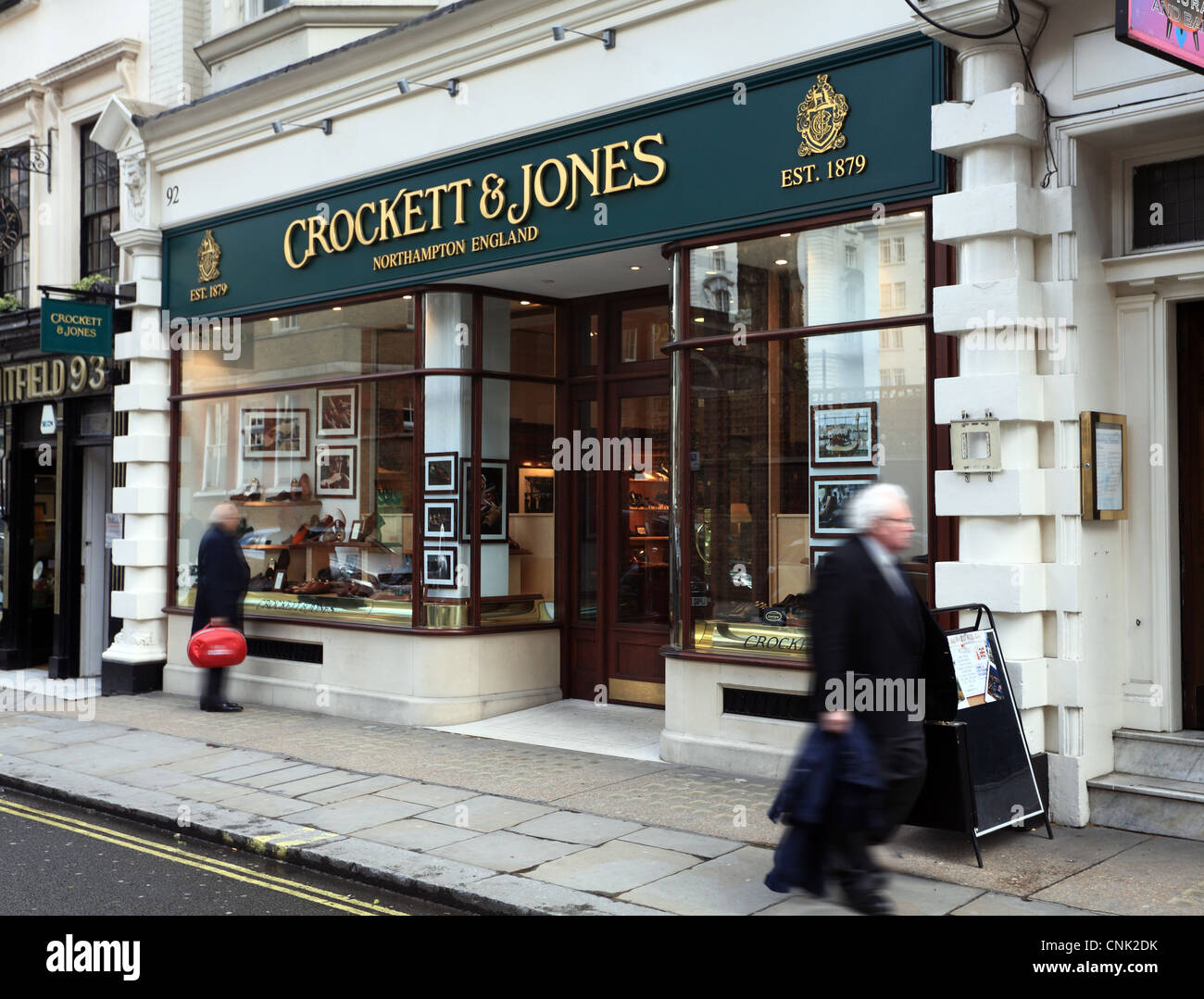 Crockett & Jones in Jermyn Street Mayfair London Stock Photo