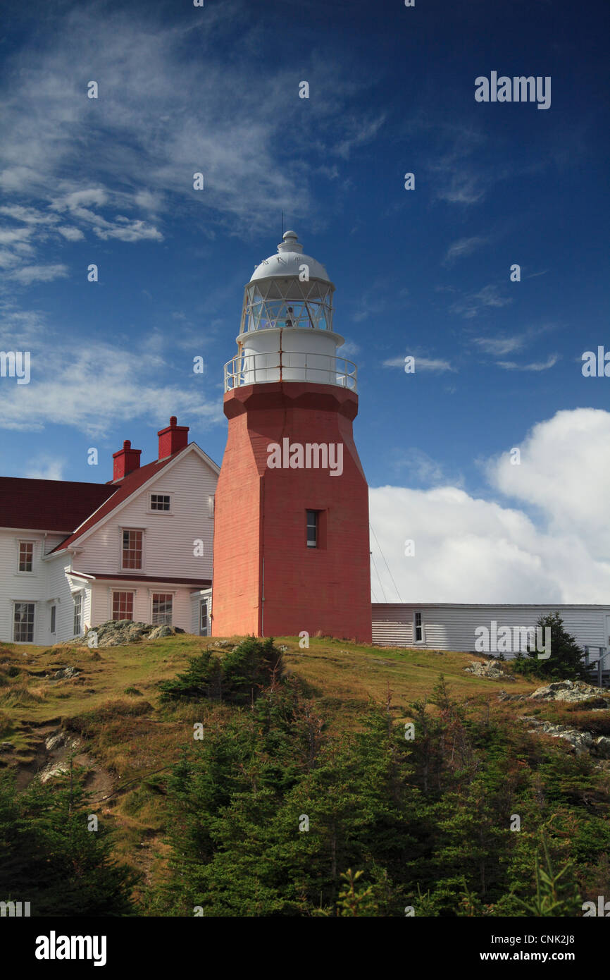 Photo of the Long Point Lighthouse, located on Devil's Cove Head, North Twillingate Island, Newfoundland, Canada Stock Photo