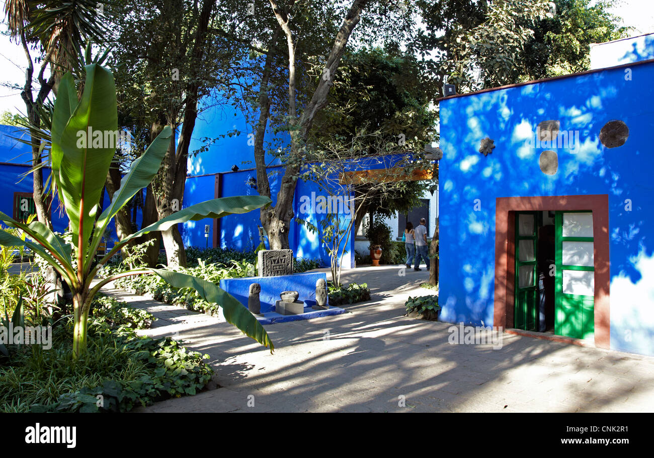 The Frida Kahlo Museum Garden San Angel Mexico Stock Photo