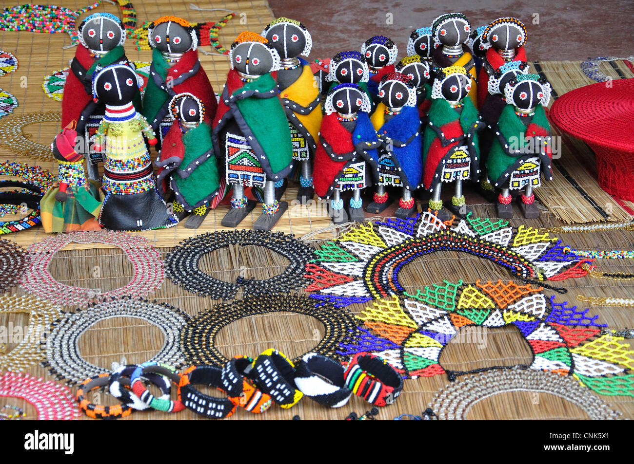 Ndebele jewellery in Lesedi African Cultural village, Broederstroom, Johannesburg, Gauteng Province, Republic of South Africa Stock Photo