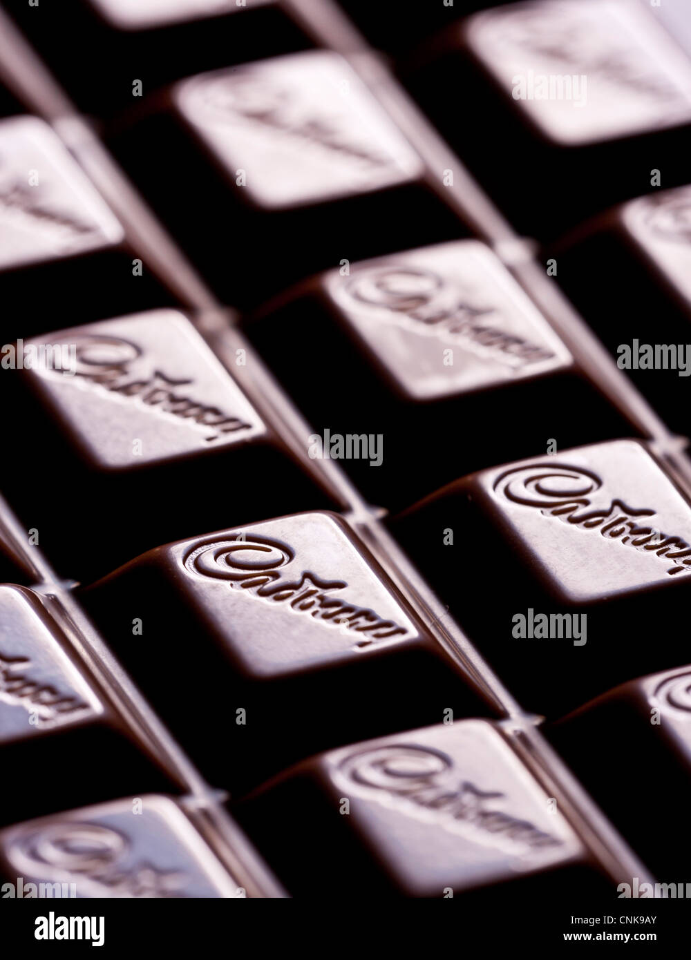 Cadbury milk chocolate bar Stock Photo