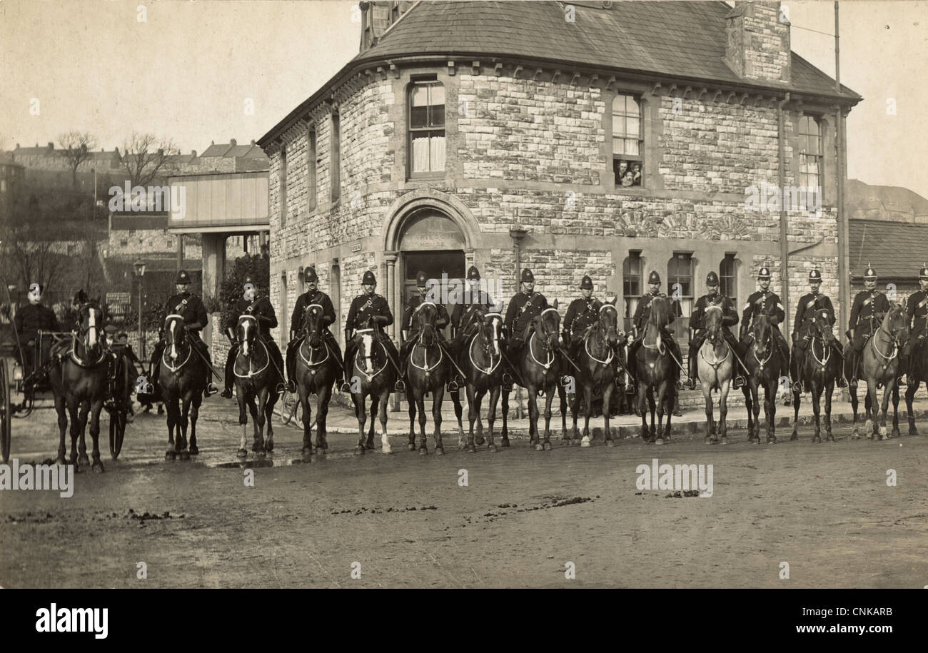 Large Mounted British Police Force Stock Photo