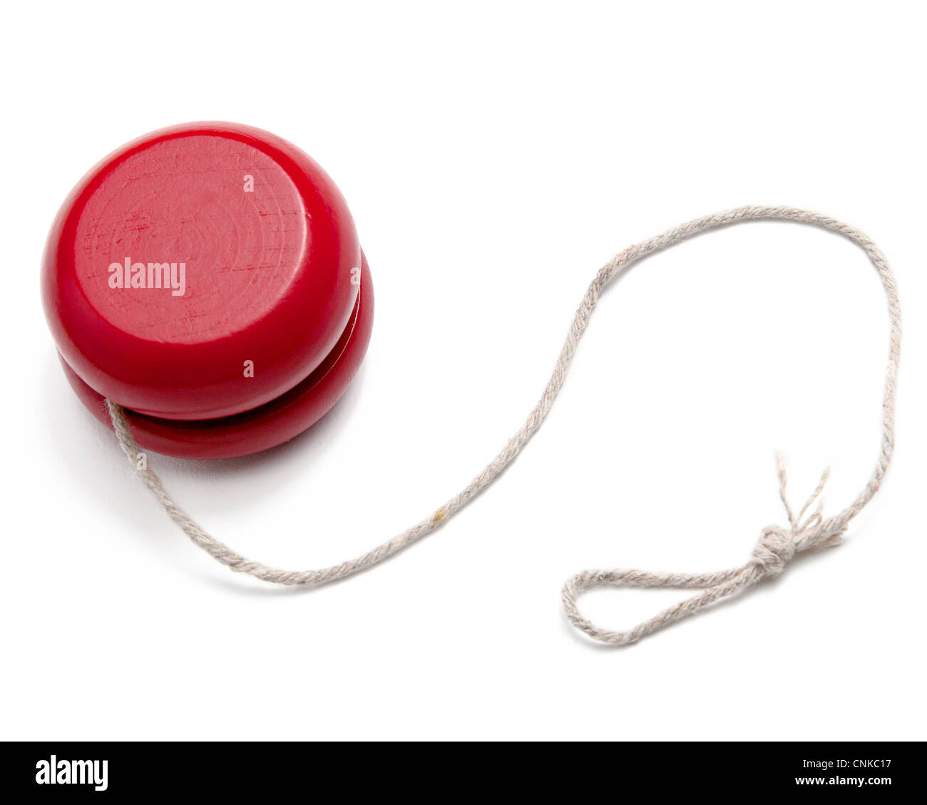 A red yo-yo yoyo with string isolated on white Stock Photo