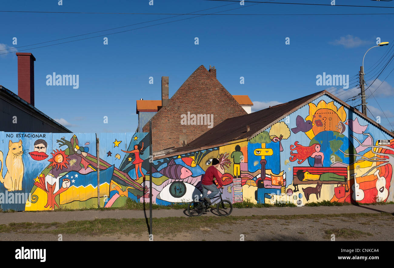 Colorful houses in Punta Arenas, Patagonia, Chile Stock Photo Alamy