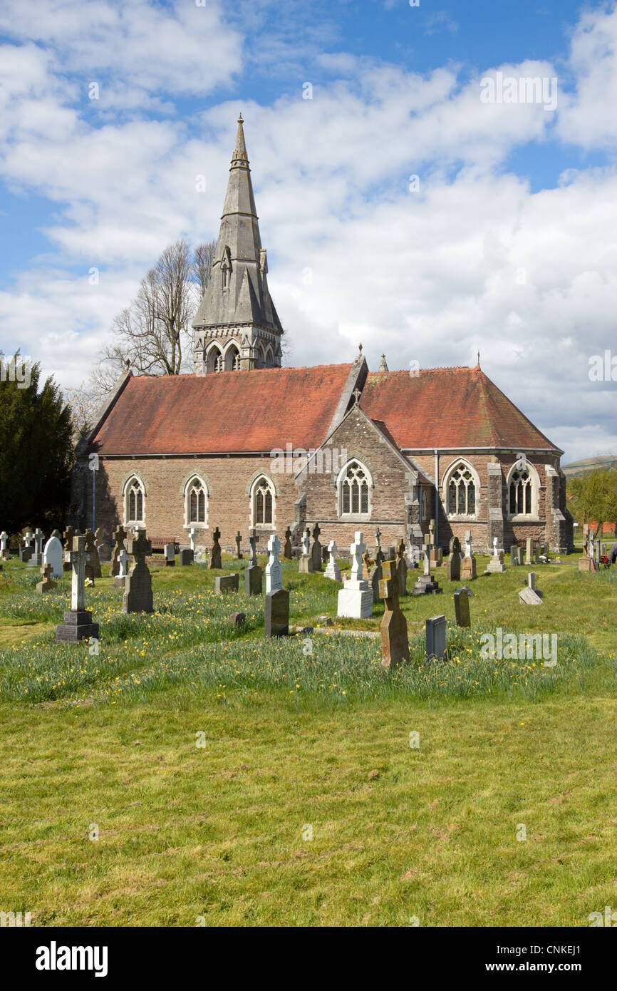 All Saints Church Newbridge on Wye, Powys Wales UK. Stock Photo