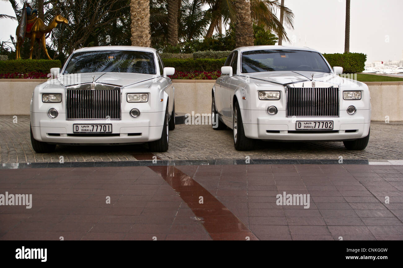 Chauffeur- driven Rolls-Royce Phantom at Burj Al Arab Hotel, Jumeirah, Dubai,  United Arab Emirates Stock Photo - Alamy
