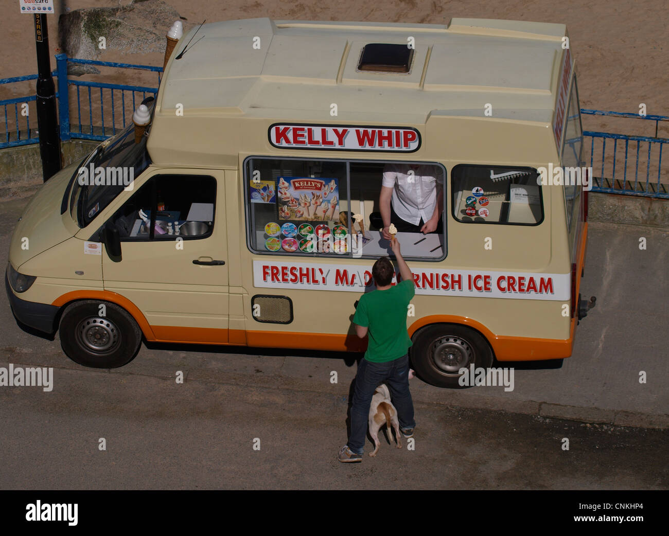 Ice cream van, Cornwall, UK Stock Photo Alamy