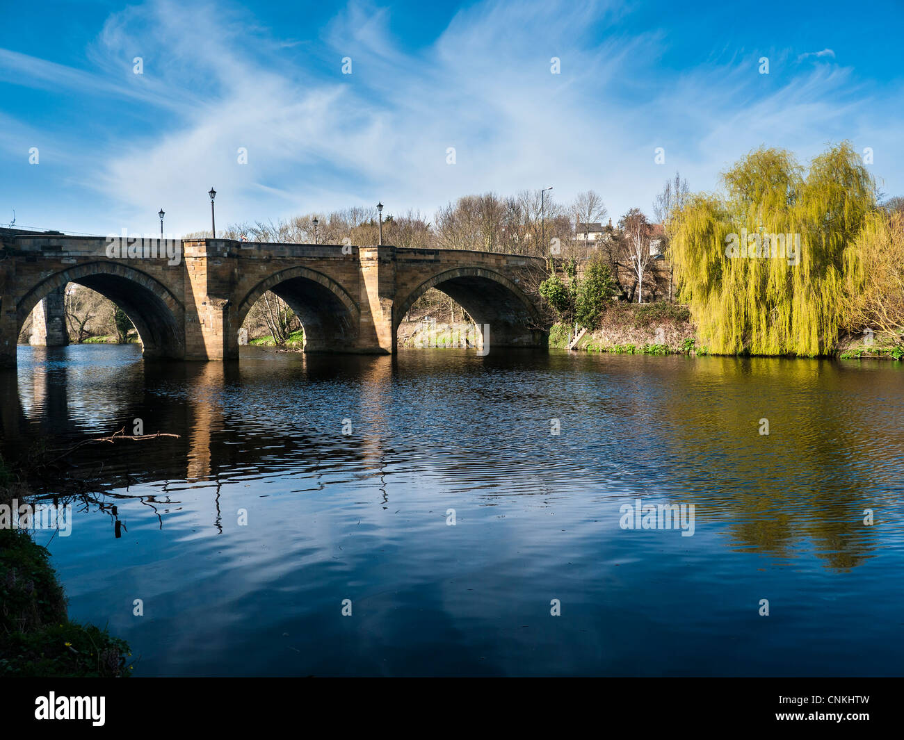 Yarm Bridge over the River Tees, Cleveland Stock Photo