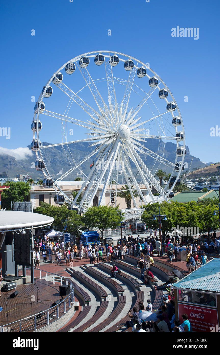 V&A Waterfront Big Wheel & Table Mountain Cape Town South Africa Stock ...