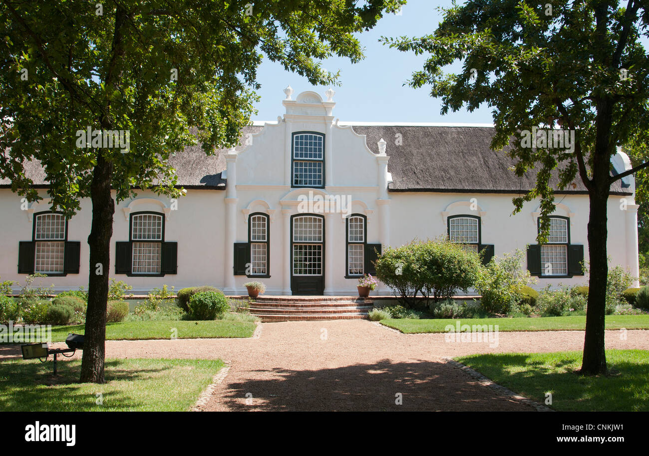 The Manor House at Boschendal wine estate Western Cape South Africa Stock Photo