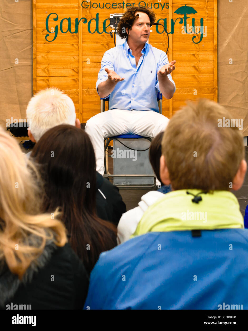 TV celebrity Gardener Diarmuid Gavin at Garden Party Gloucester Quays Uk Stock Photo