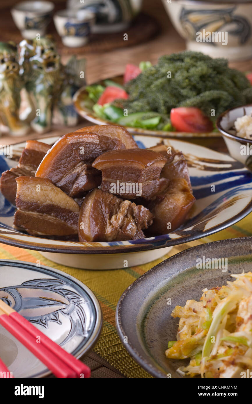 Okinawan Cuisine Stock Photo
