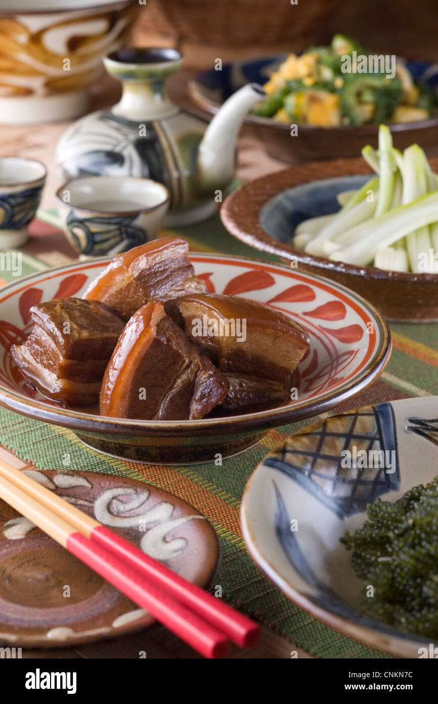 Okinawan Cuisine Stock Photo