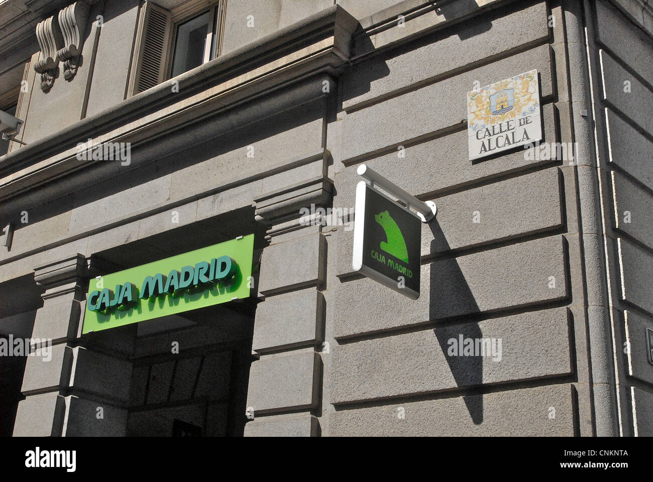 Caja Madrid bank, Calle de Alcala, Madrid Spain Stock Photo - Alamy