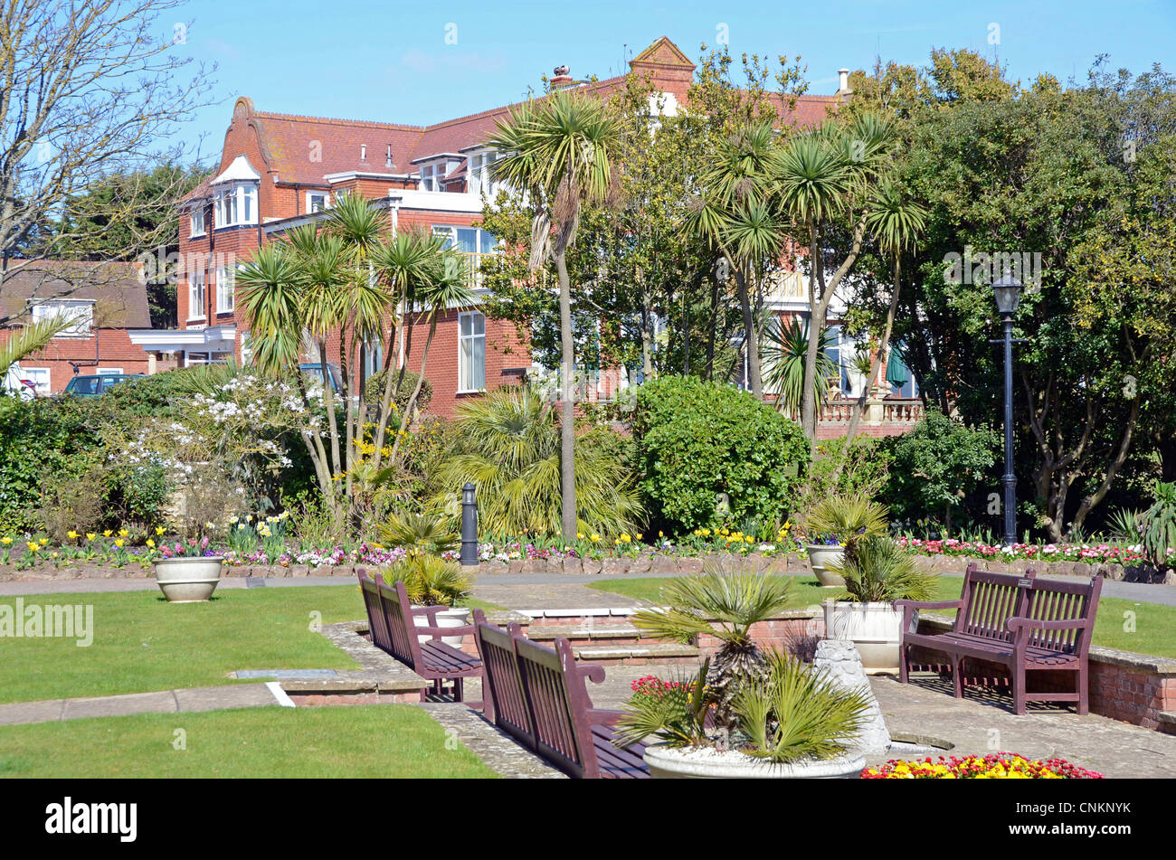Connaught Gardens in Spring, Sidmouth, Devon, UK Stock Photo Alamy