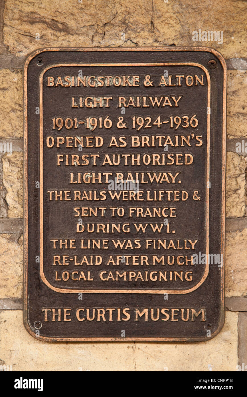 Basingstoke and Alton Light Railway 1901 1936 sign , Alton, Station