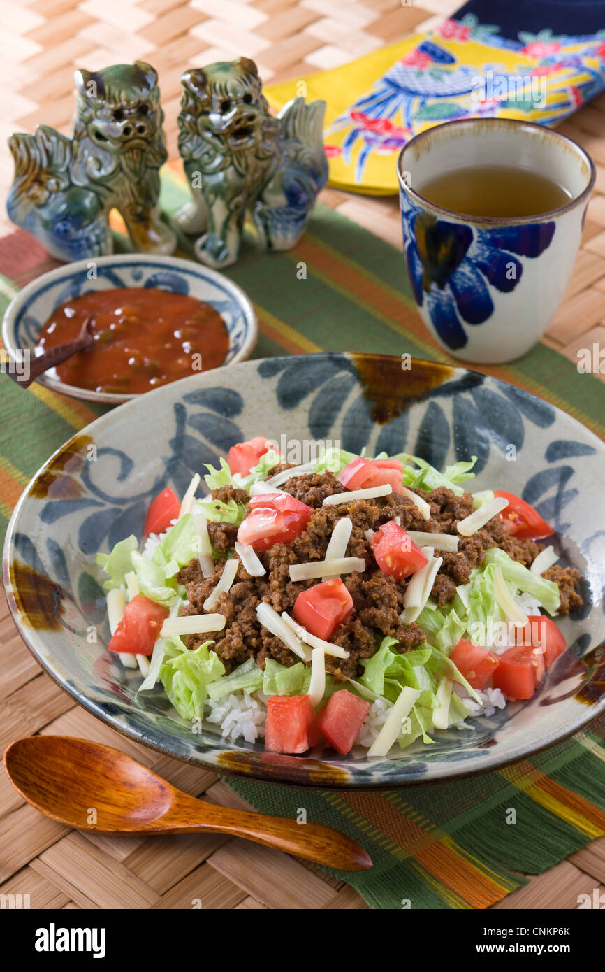 Taco Rice Stock Photo