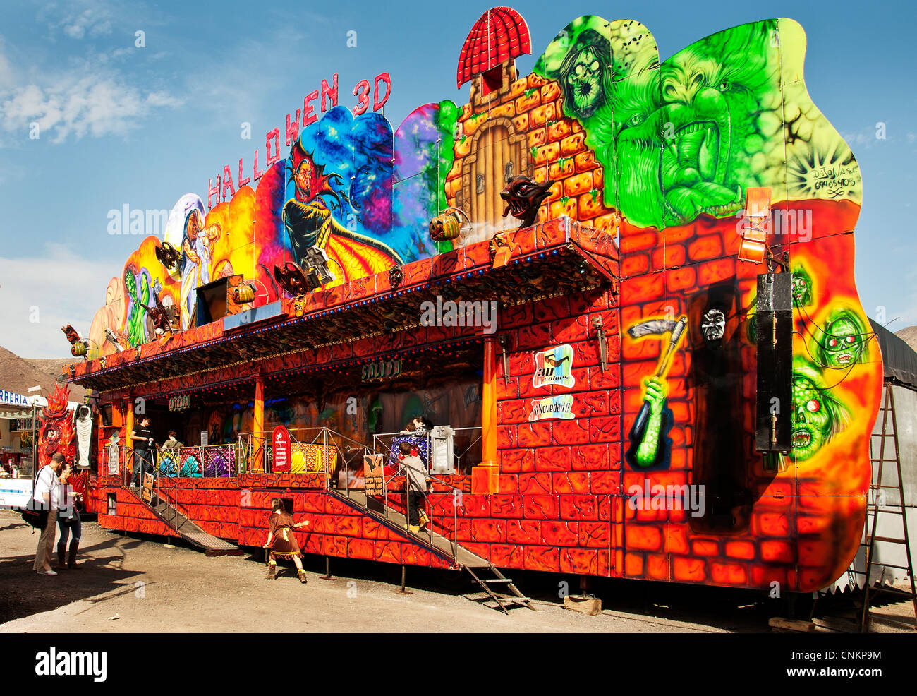 Ghost Train in Los Cristianos, Canary Islands, Tenerife, Spain. Stock Photo