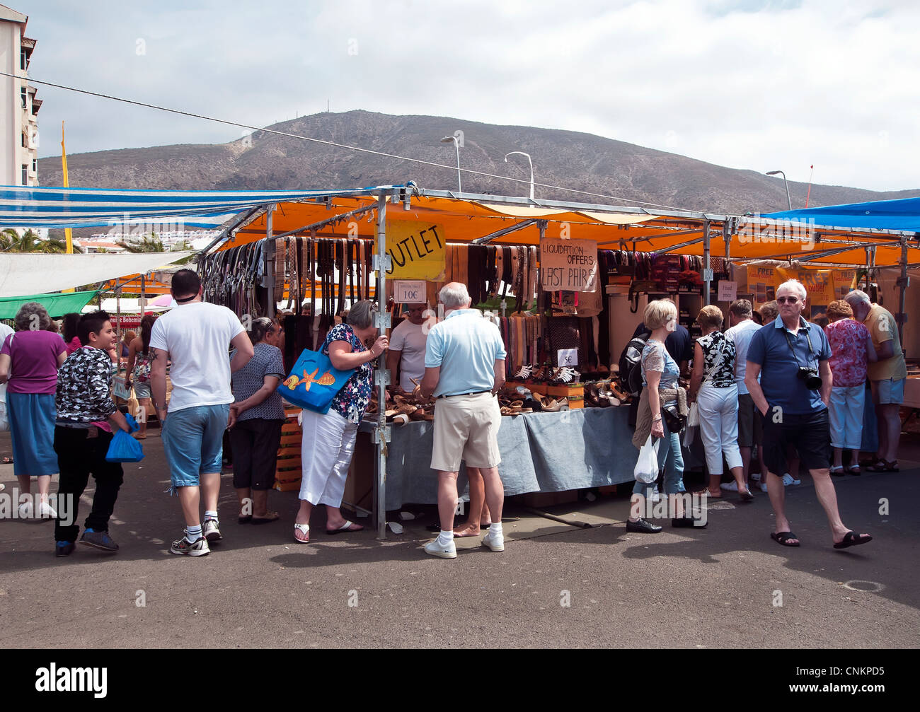 Los Cristianos Market, Tenerife, Canary Islands Spain. Stock Photo
