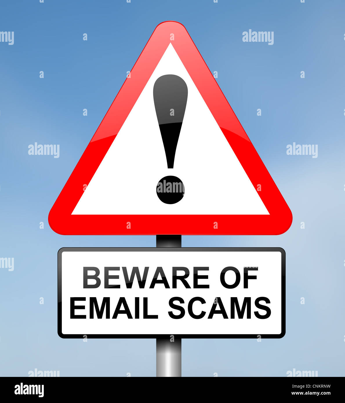 Email scam warning Stock Photo Alamy