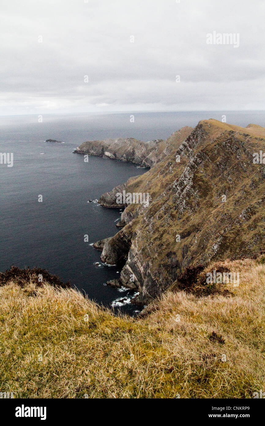 Sea cliffs at Achill Head, Mayo, Ireland Stock Photo