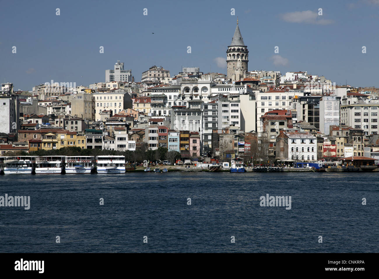 GALATA TOWER & BEYOGLU BEYOGLU ISTANBUL TURKEY 27 March 2012 Stock Photo