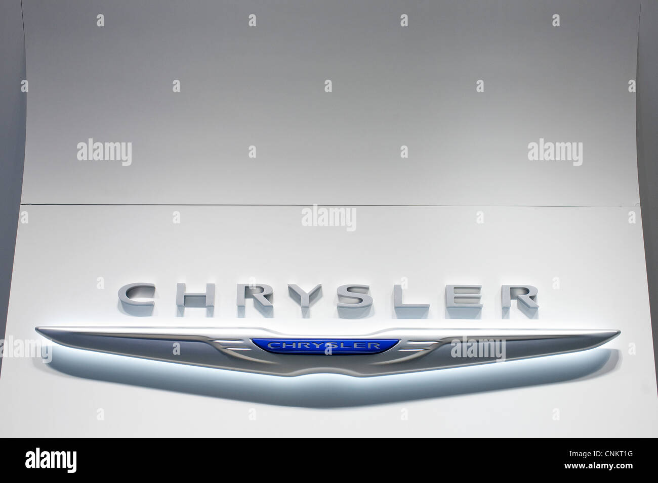 The Chrysler display at the 2012 Washington Auto Show. Stock Photo