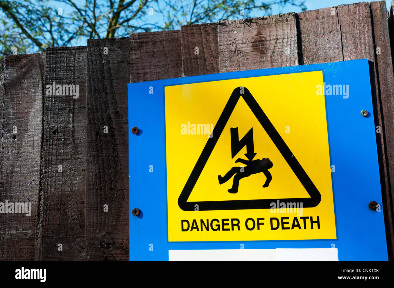 Danger of Death sign. Stock Photo
