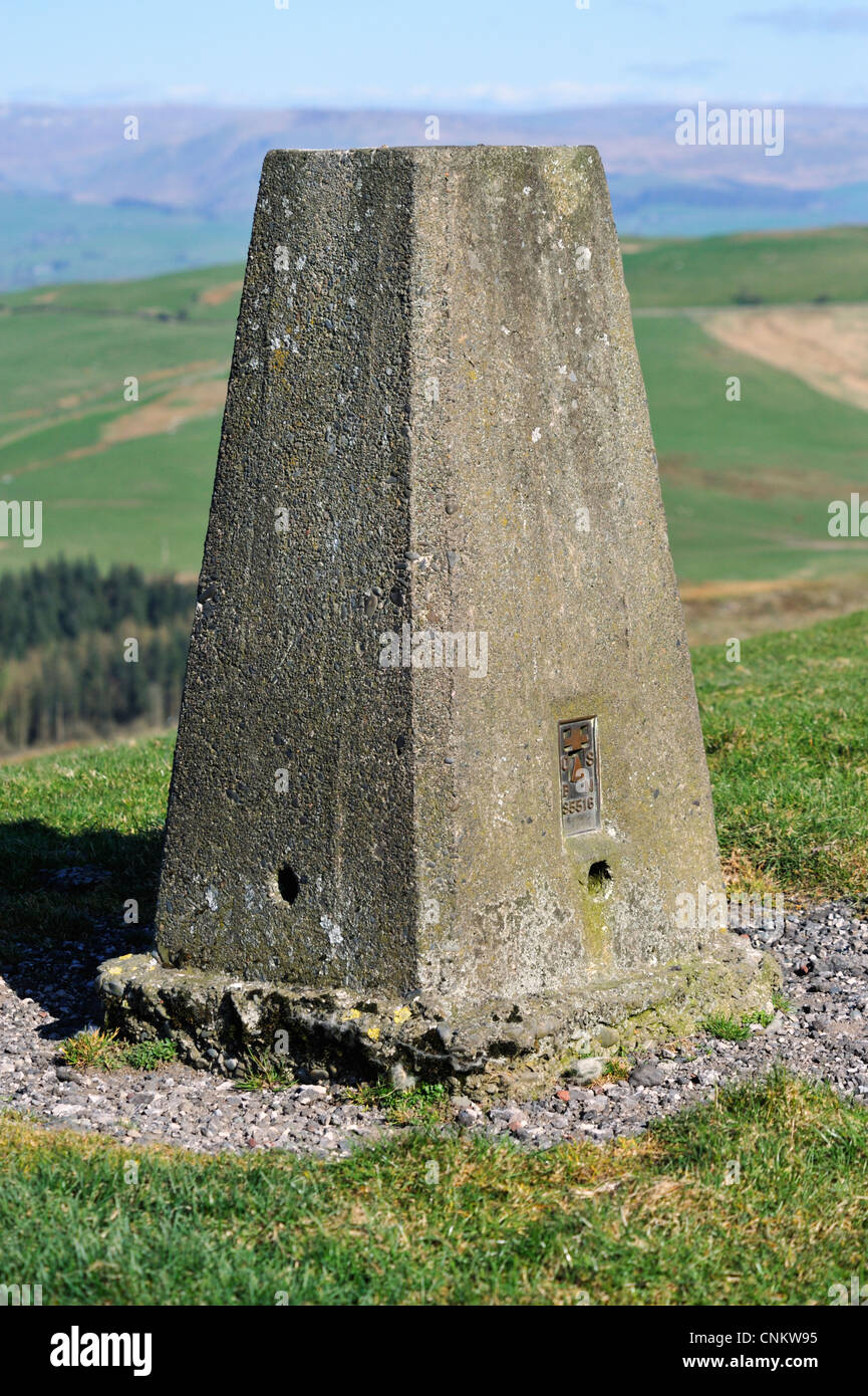 Trig point. Ordnance Survey Bench Mark S5516. Roan Edge, New Hutton