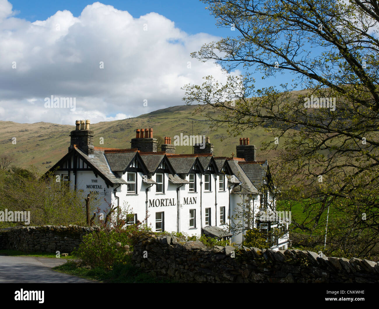 The Mortal Man pub, in the village of Troutbeck, Lake District National
