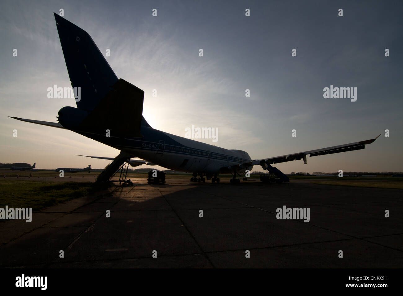 747 Silhouette Stock Photo