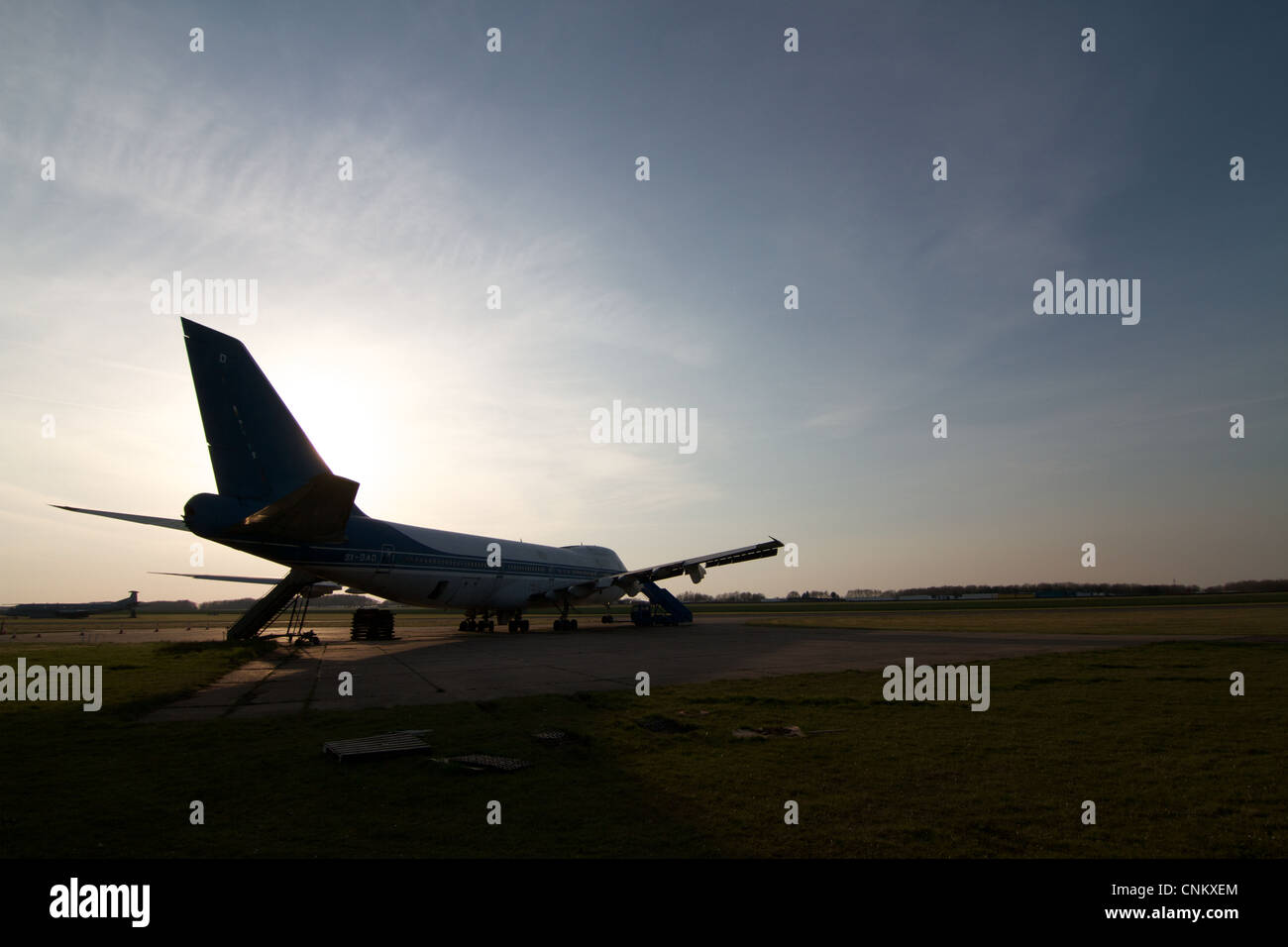 747 Silhouette Stock Photo