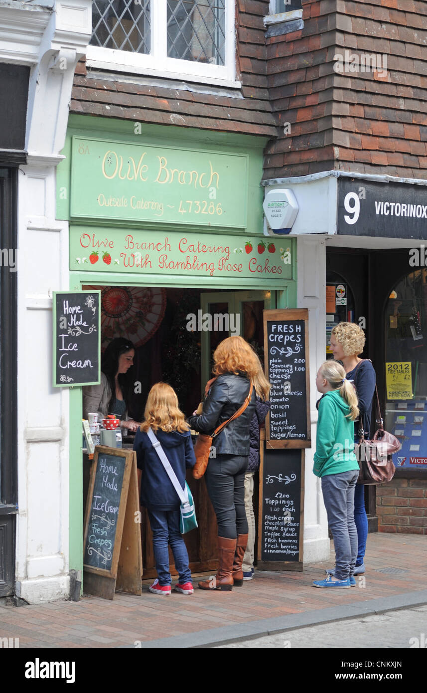 Lewes Town Centre East Sussex UK - The Olive Branch takeaway cafe food