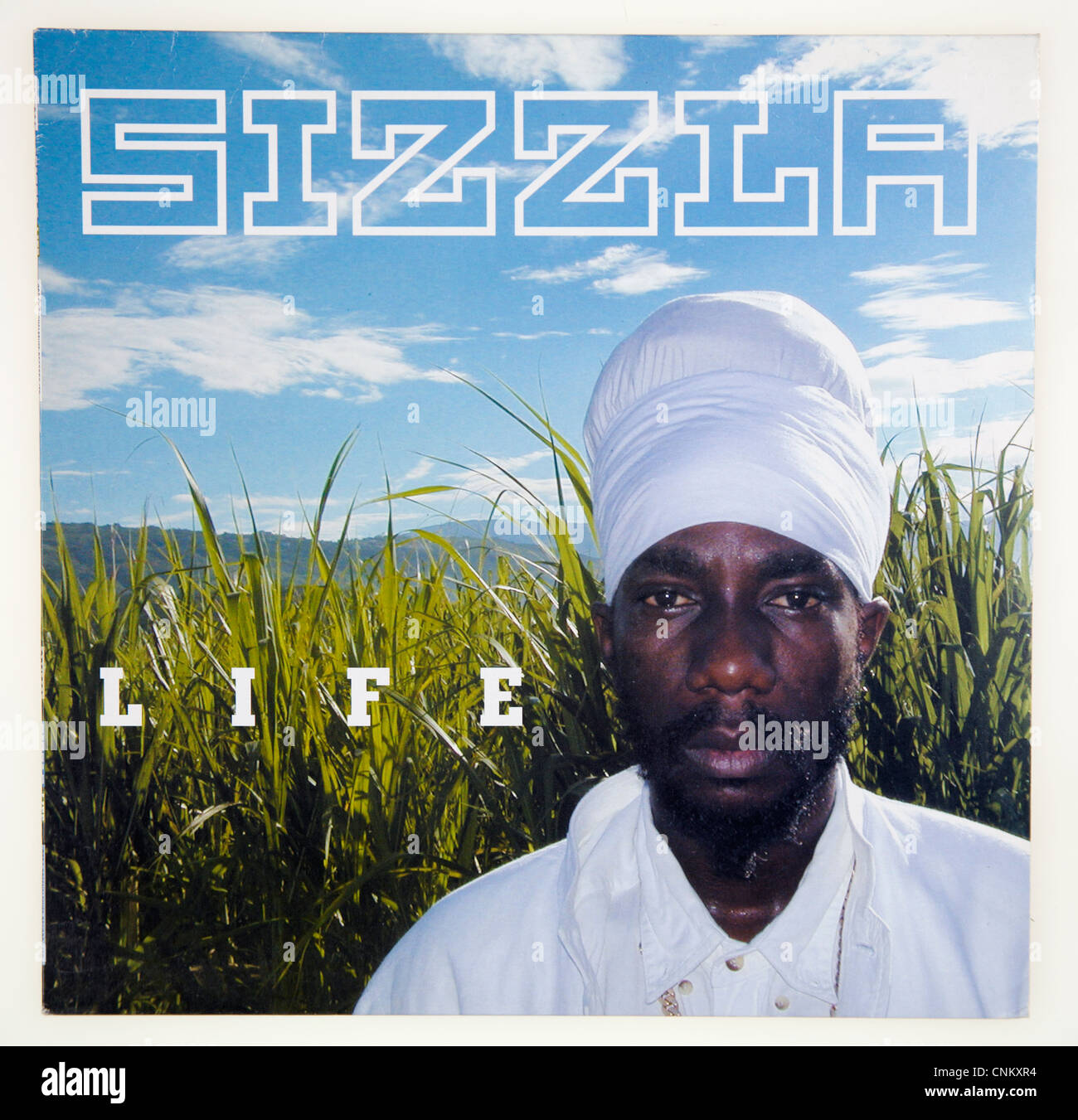 Cover of vinyl album 'Life' by Sizzla released 2004 on Greensleeves Records Stock Photo