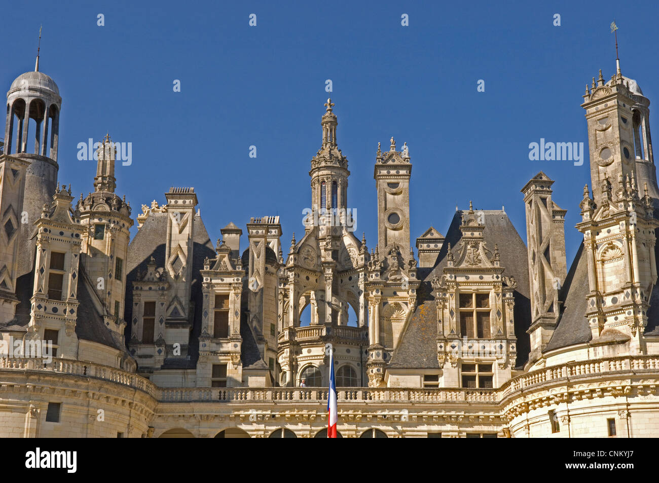 Chateau de Chambord in Chambord in the Loir et Cher (41) departement of France Stock Photo