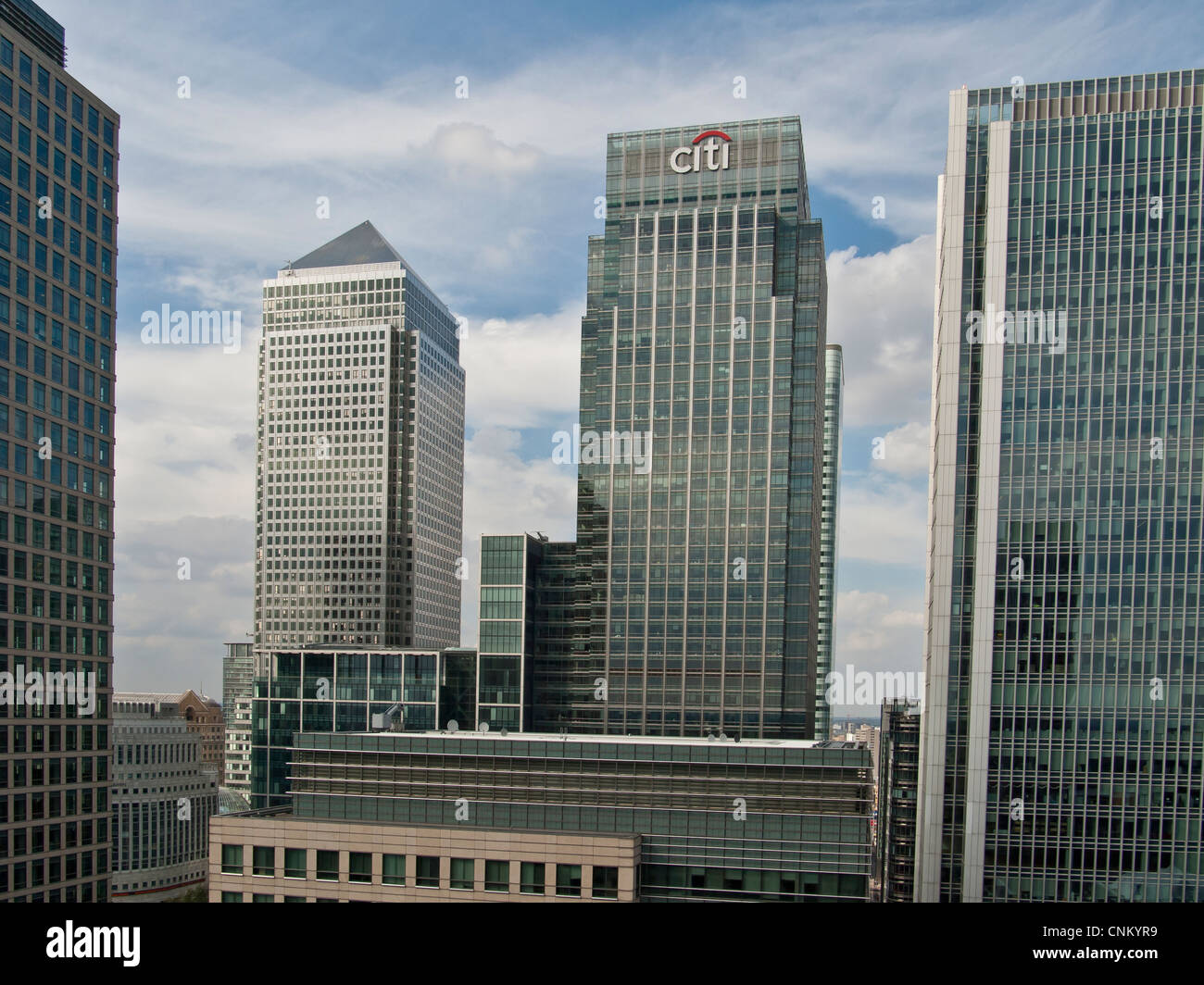 Tower blocks at Canary Wharf London Docklands UK Stock Photo Alamy